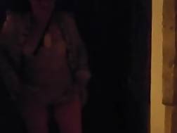 wife flashing nude night