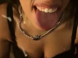 jizz shot face boobs