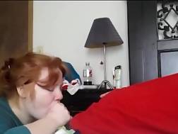 redhaired wife blowjob cock