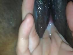 black wet pussy filled