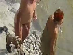 redhaired wifey penetrates beach