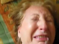 grandmother licks nutsack facial