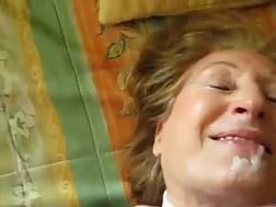 grandmother licks nutsack facial