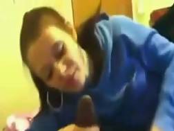 young white brunette blowjob