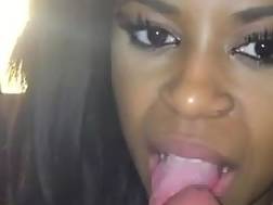 hot black girlie swallow