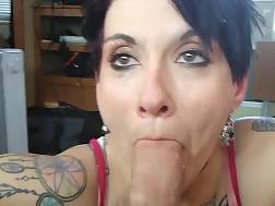 tattooed mom blowjob butt