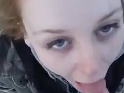 outdoor dick sucking facial