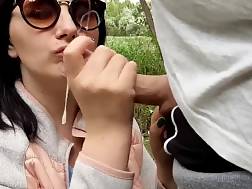 outdoors dick blowing facial