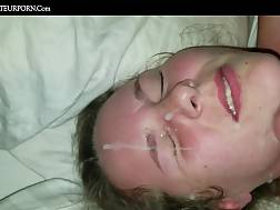 young wife cum face