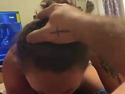 tattooed blowing dick cum