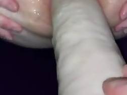 butthole big dildo close