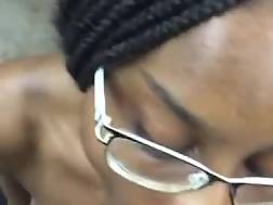 ebony teen sucks dick