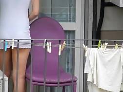 teen balcony voyeur