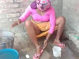indian mother undressing shower