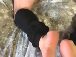 wife footjob fucked jizz