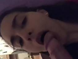latina teenager sucking pecker