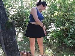 pissing suck forest mother