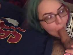 chubby glasses sucking fat
