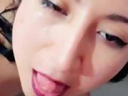 asian cum face