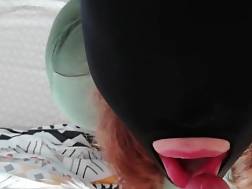 slave facefuck gag