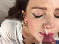 squirt blowjob jizz face