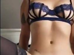 young teases lingerie rubs