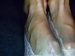 footjob white socks cum