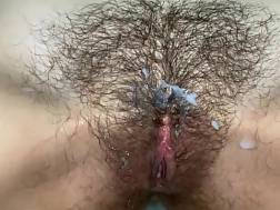 penetrates young hairy twat