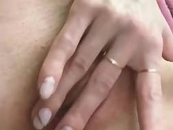 fondling shaved pussy cumming