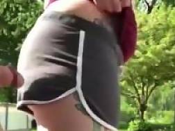 chubby wife drilled outdoors