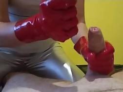 hj two latex gloves