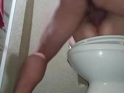 riding pecker bathroom sperm