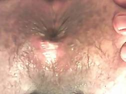 closeup butthole dildo