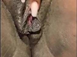 huge dark creamy clitoris