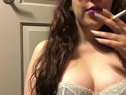 teenager big boobs smoking