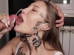 deep throat facefuck tattooed