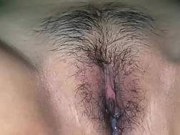 unshaved pussy fucked creampied