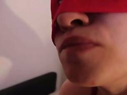 mouth cum blindfolded teenager