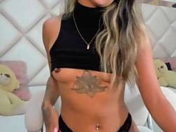 colombian darkhaired seduces tattooed