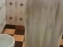 indian wife bathroom