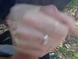 outdoor bj handjob