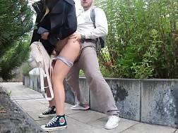interracial couple penetrates public