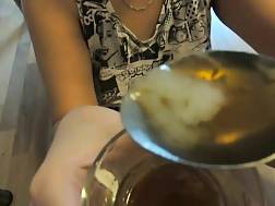 sucks drinking jizz