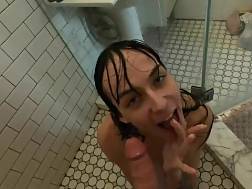 blows shower head teenager