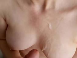 couple hand sperm titties