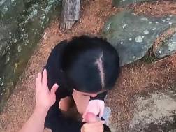 pov asian fuck forest