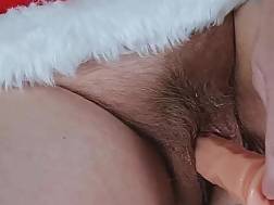 sliding dildo hairy twat