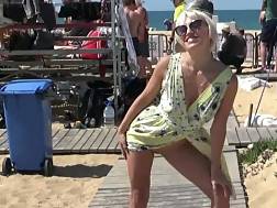 flashing public beach