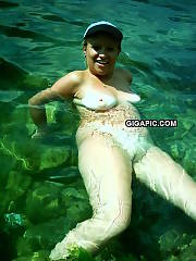 nude wifey friend swimming