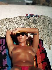 amateur topless beach